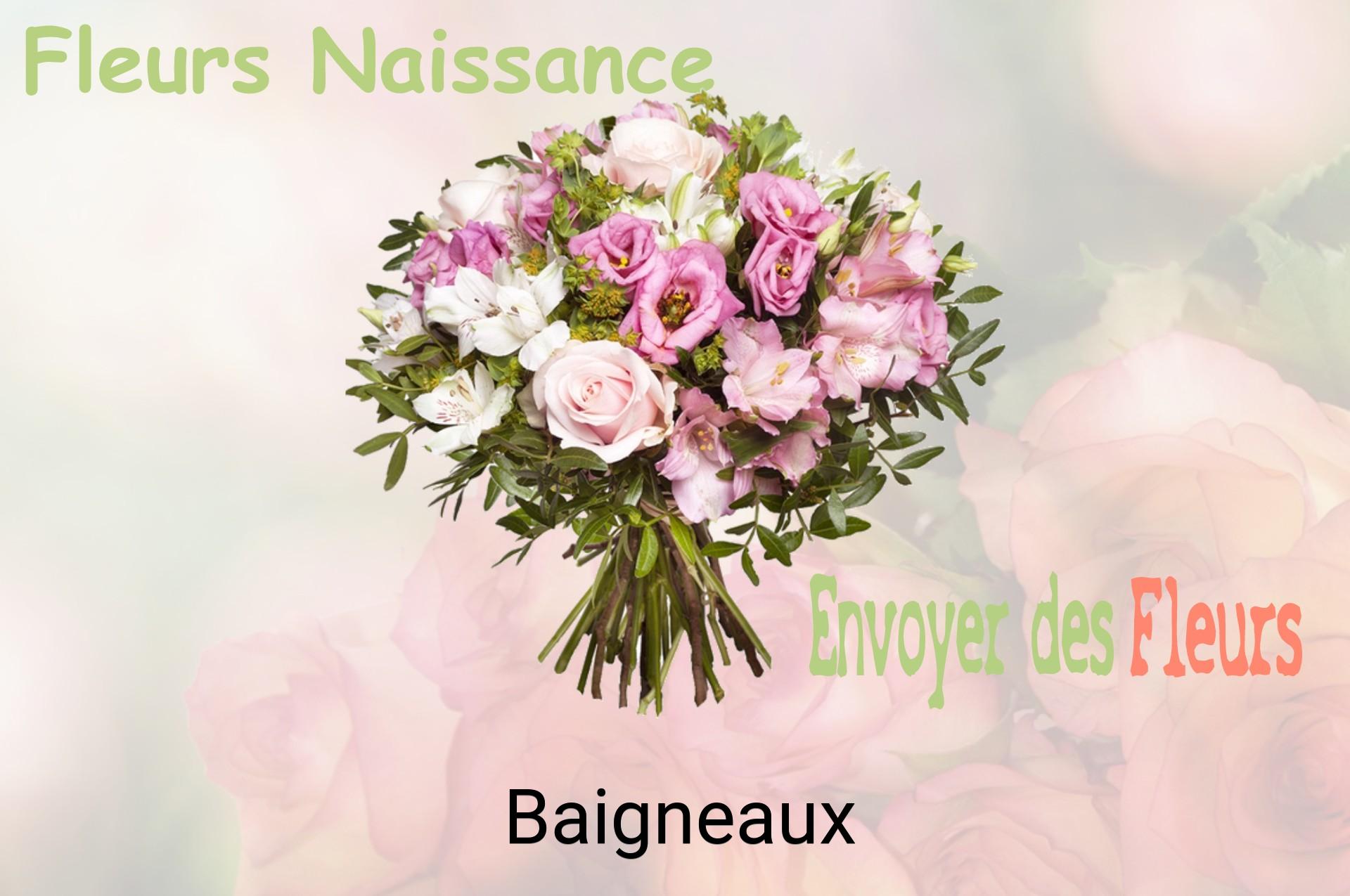 Bouquet de fleurs de naissance livré à Baigneaux